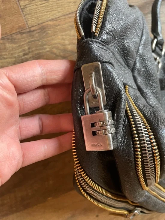 Prada Black Shiny Leather Tote - Picture 16 of 16